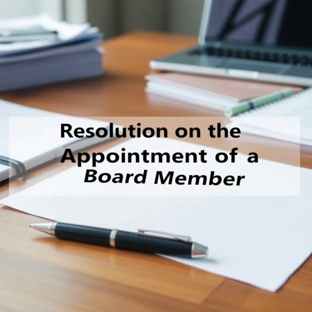 Jak poprawnie sporządzić uchwałę o powołaniu członka zarządu – wzór